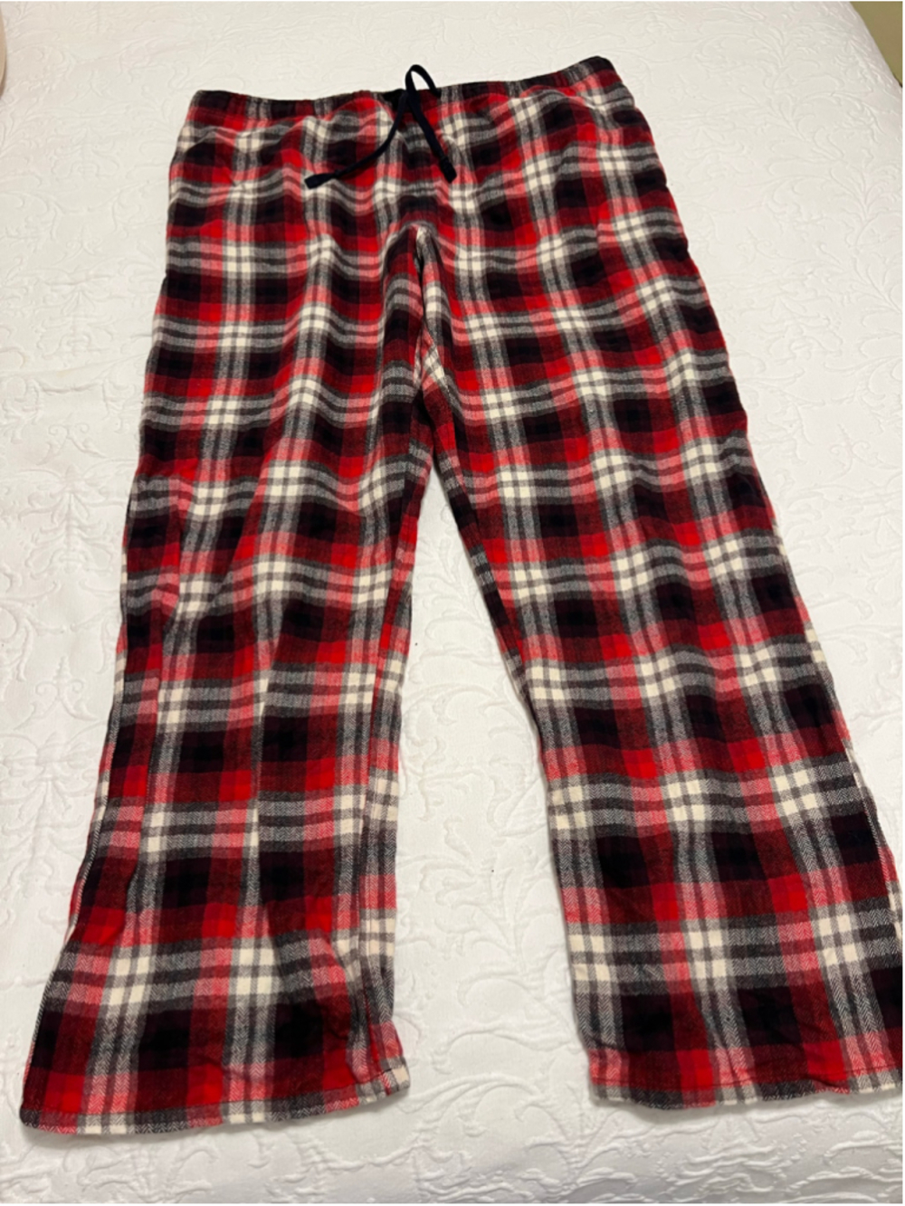Men’s Woolrich Plaid Pajama Pants Size L Red Black